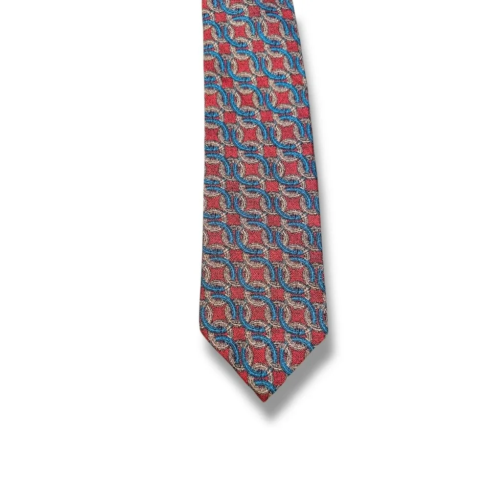 Givenchy Red Blue Silk Tie Men's‎ Classic Business Formal Accessory